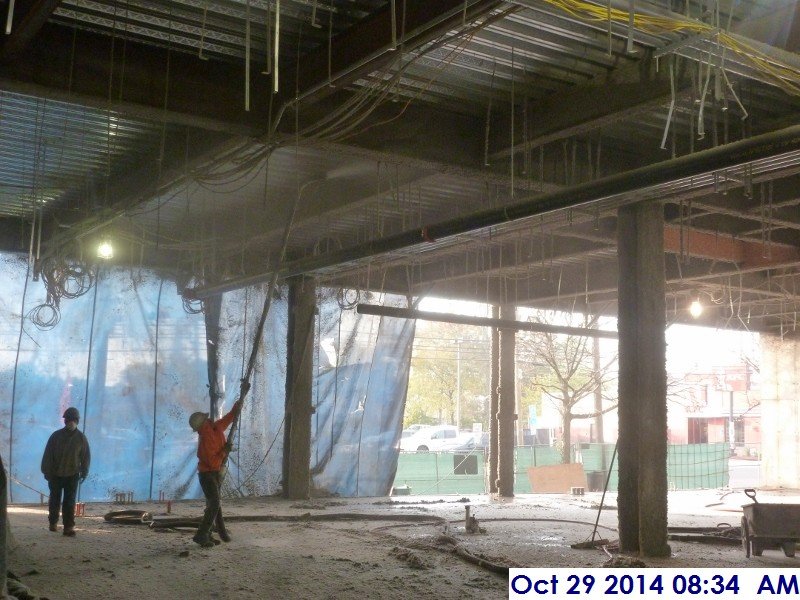 Fireproofing continues at the 1st Floor Facing South (800x600)